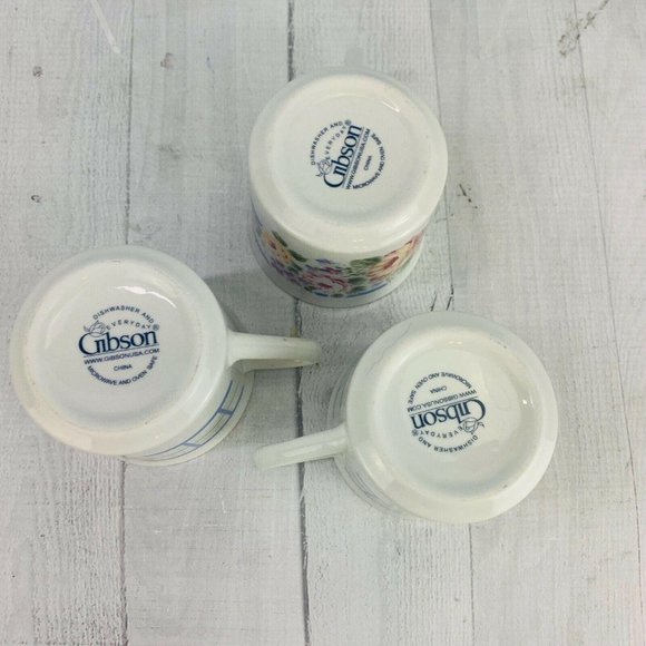 Vtg Gibson GID230 Floral Coffee Mug Set 3 - Picture 6 of 6